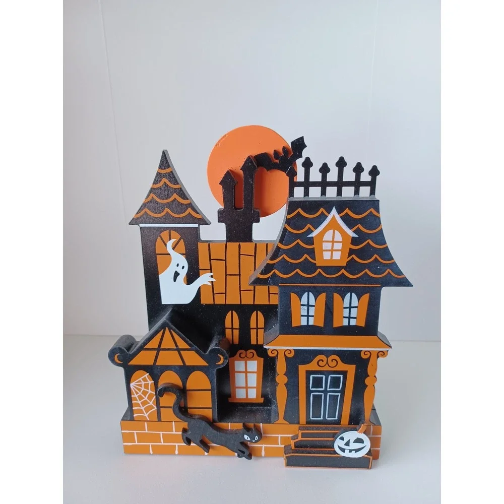Haunted House Ghost Halloween Decor Piece Home Holiday Seasonal Decorations